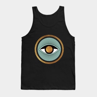 Evil Eye Gold Amulet Tank Top